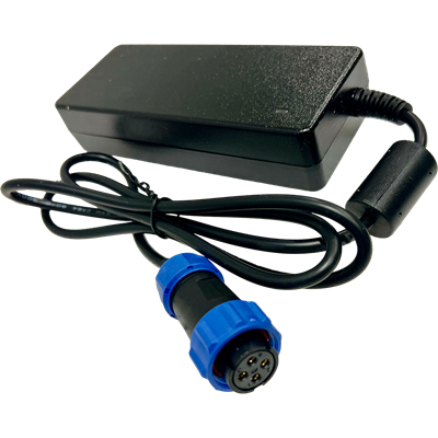 Power Brick 120 IEC to Industrial IP67 4-Pin Connector Female Blue Power Connector (10mm)